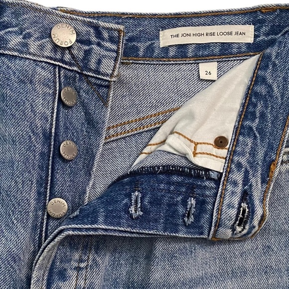 Denim Forum The Joni High Rise Loose Super High Waisted Loose Jeans Wide Leg 26 - Picture 4 of 16